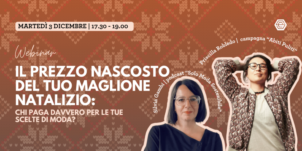 Copertina Webinar Il prezzo nascosto del tuo maglione natalizio